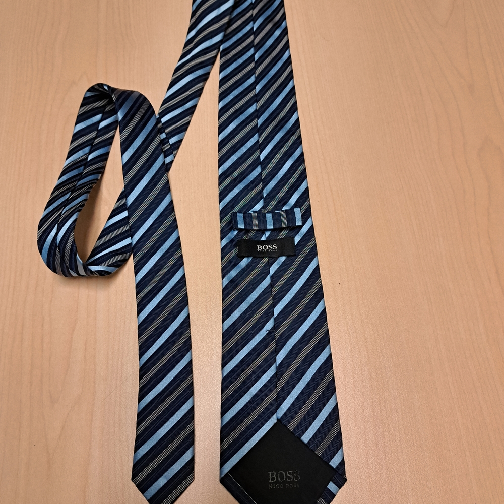 Hugo Boss Striped Blue Tie